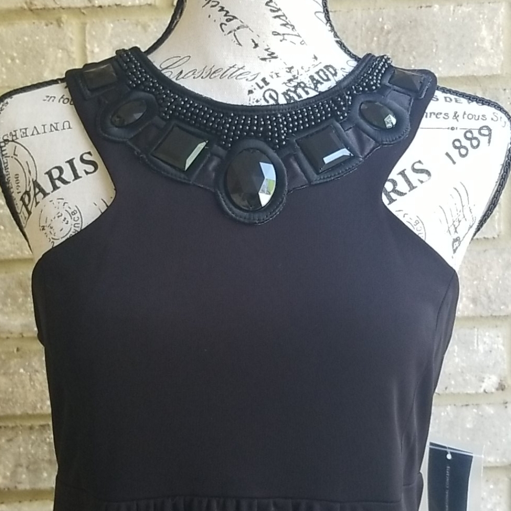 NWT Gorgeous INC international Dress Black Sz M - Picture 3 of 8